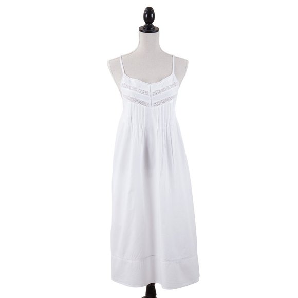 Taleen White 100% Cotton Lightweight Embroidered Nightgown - Picture 1 of 6